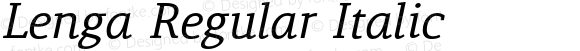 Lenga Regular Italic