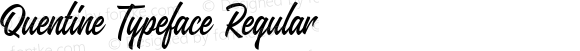 Quentine Typeface Regular Version 1.000