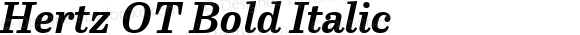 Hertz OT Bold Italic
