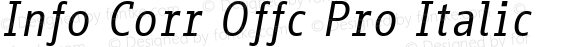 Info Corr Offc Pro Italic