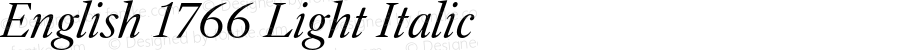 English 1766 Light Italic