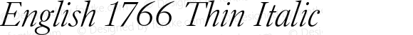 English 1766 Thin Italic