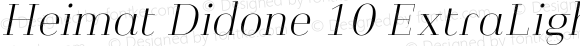 Heimat Didone 10 ExtraLight Italic