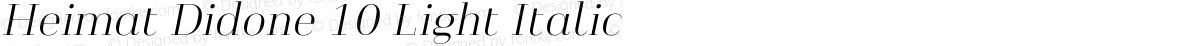 Heimat Didone 10 Light Italic