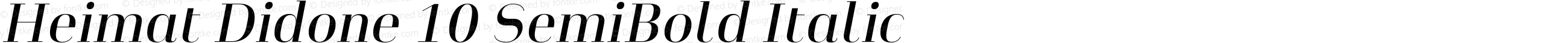 Heimat Didone 10 SemiBold Italic