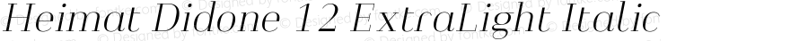 Heimat Didone 12 ExtraLight Italic