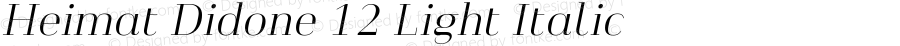 Heimat Didone 12 Light Italic