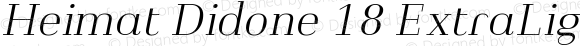 Heimat Didone 18 ExtraLight Italic