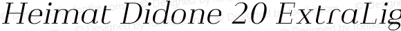 Heimat Didone 20 ExtraLight Italic