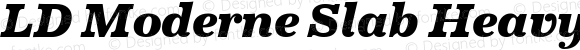 LD Moderne Slab Heavy Italic