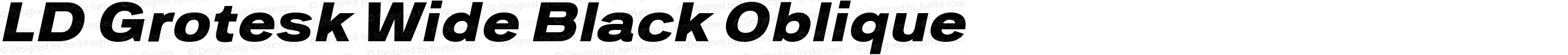 LD Grotesk Wide Black Oblique