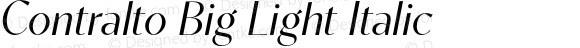 Contralto Big Light Italic