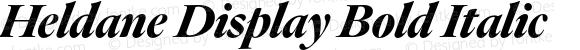 Heldane Display Bold Italic
