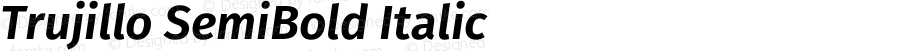 Trujillo SemiBold Italic