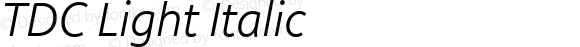 TDC Light Italic