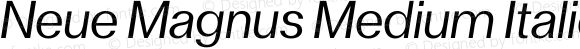 Neue Magnus Medium Italic