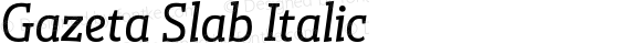 Gazeta Slab Italic