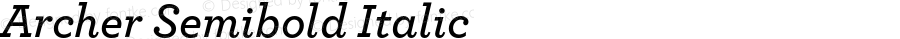 Archer Semibold Italic Version 1.203 Pro