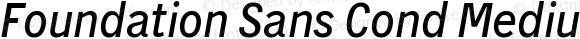 Foundation Sans Cond Medium Italic