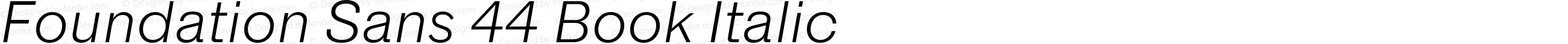 Foundation Sans 44 Book Italic