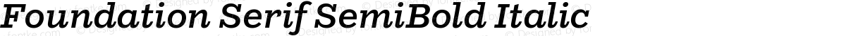 Foundation Serif SemiBold Italic