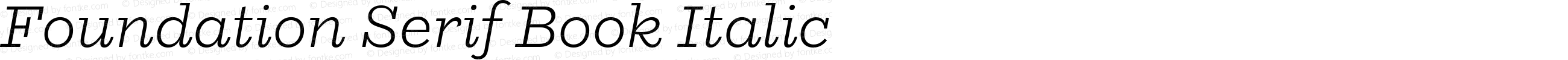 Foundation Serif Book Italic