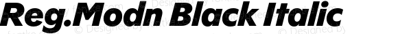 Reg.Modn Black Italic