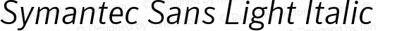 Symantec Sans Light Italic