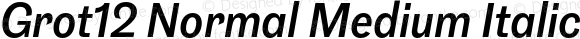 Grot12 Normal Medium Italic