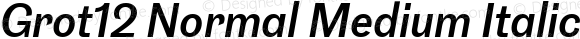 Grot12 Normal Medium Italic