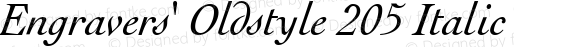 Engravers' Oldstyle 205 Italic