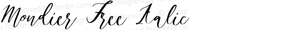 Mondier Free Italic