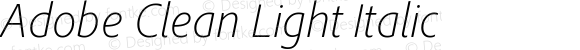 Adobe Clean Light Italic
