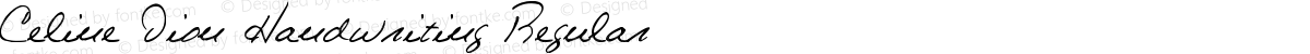 Celine Dion Handwriting Regular