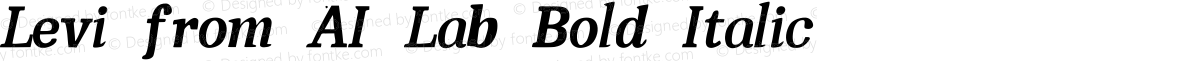 Levi from AI Lab Bold Italic