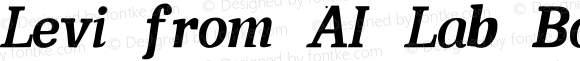Levi from AI Lab Bold Italic