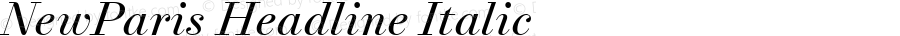 NewParis Headline Italic