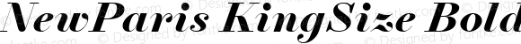 NewParis KingSize Bold Italic