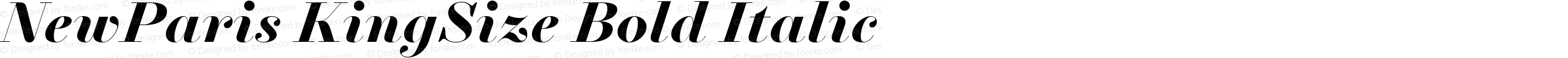 NewParis KingSize Bold Italic