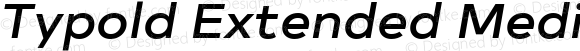 Typold Extended Medium Italic