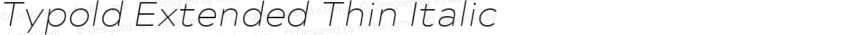Typold Extended Thin Italic