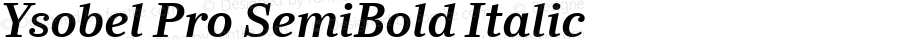 Ysobel Pro SemiBold Italic