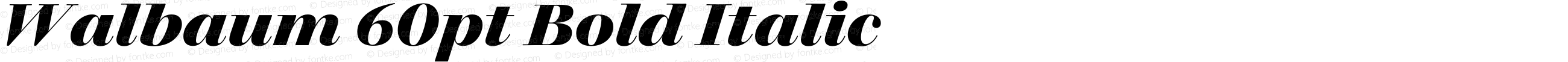 Walbaum 60pt Bold Italic