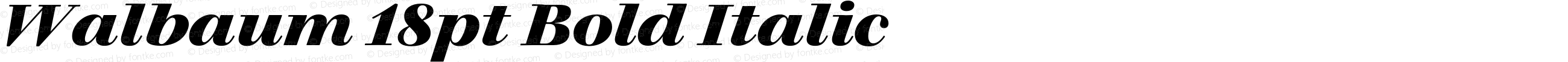 Walbaum 18pt Bold Italic