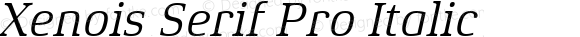 Xenois Serif Pro Italic