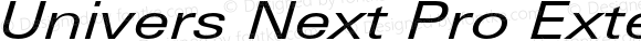 Univers Next Pro Extended Italic