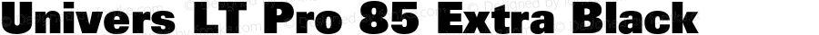 Univers LT Pro 85 Extra Black