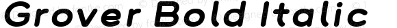 Grover Bold Italic