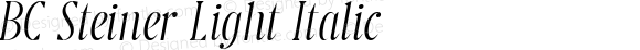 BC Steiner Light Italic