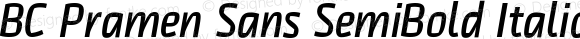 BC Pramen Sans SemiBold Italic